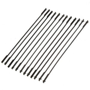 127mm 12Pcs/set Teeth Scroll Saw Blade Woodworking Power Tool Accessories Black for Cutting Wood Hardware Parts