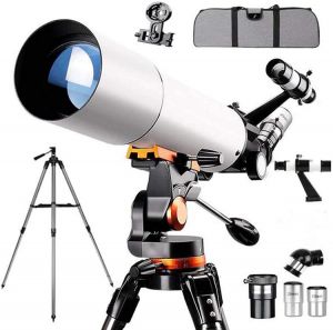 2020 Telescope 80mm Aperture 500mm AZ Mount Astronomical Refracting Travel Telescope For Astronomy With Carry Bag Telescopio