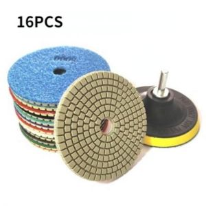 16PCS 4inch  Dry Wet Diamond Polishing Pads Sanding Grinding DiscTile Marble Granite Polisher Flexible Stone Ceramic Hand Tools