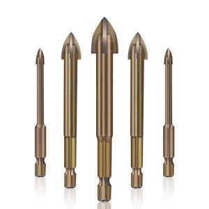 5pcs/set Efficient Universal Drilling Tool Cemented Carbide Drill Bit Ceramic Brick Wall Hole Opening Power Tools Accessories