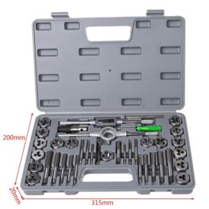 40 Pcs Metric Tap Die Set Hand Threading Tool Tungsten Carbide Screw Thread Bit