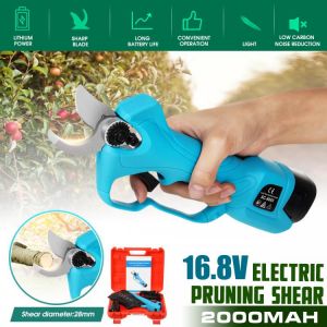 16.8V 88VF 28mm Cordless Pruner Electric Pruning Shear Lithium-ion Battery Efficient Fruit Tree Bonsai Pruning Branches Cutter
