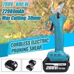 288V Cordless Pruner Lithium-ion Pruning Shear Efficient Fruit Tree Bonsai Pruning Electric Tree Branches Cutter Landscaping