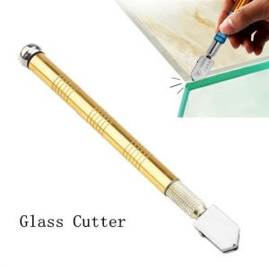 Diamond Glass Cutter Professional Portable Wheel Blade Antislip Metal Handle 173mm For DIY Tile Mirror Craft Cutting Hand Tools