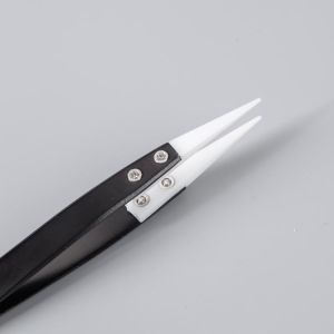 Anti-static Ceramic Stainless Steel Tweezers Maintenance Industrial Precision Curved Straight Tweezers Repair Tools