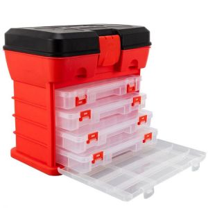4 Layers Plastic Box Large Fishing Box Screw Parts Storage Tool Box Storage Fishing Lures Box Accessories Tool Box