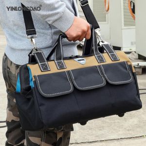 YINLONGDAO Large Capacity Tool Bag, Multi-function Electrician Bag, Anti-fall and Wear-resistant Woodworking Bag
