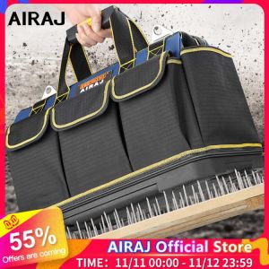 AIRAJ Multifunctional Tool Bags 1680D Oxford Cloth Electrician Bags Waterproof and Wear-Resistant High Capacity Storage Bags
