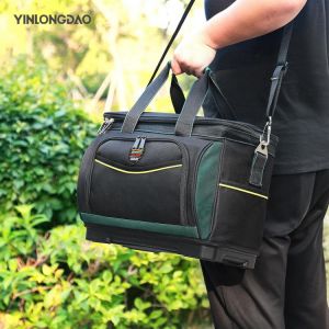 YLD Electrician Bag Multi-function Tool Bag1680D Oxford Waterproof Large Capacity Wear-resistant Tool Storage ToolKit DIY Tools