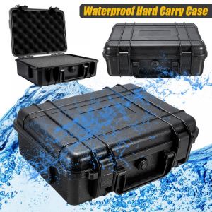 7 Sizes  Waterproof Hand Carry Tool Case Bag Storage Box Camera Photography with Sponge Black