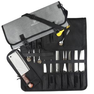 WESSLECO Waterproof Chef Knife Travel Bag Portable Durable Knife Storage Pockets Cooking Chef Knife Bag