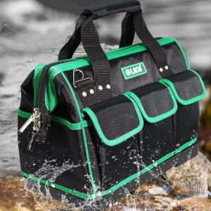 LAOA Tool Bag Electrician Large Capacity Repair Tool Kit Water Proof Bags Storage Hard Bottom Shoulder Strap Handbag
