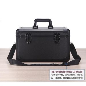 370x220x210mm Aluminum alloy tool box Portable suitcase File box instrument box Impact resistant safety case Storage Case
