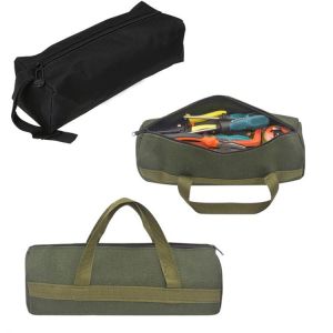 Thickened Canvas Tool Pouch Hand Tool Storage Organizer Portable Screwdriver Instrument Case Tote Bag