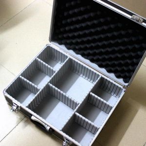high quality toolbox aluminium tool case file storage Hard carrying box tool for Hand Gun Locking Pistol 46*35*15 CM