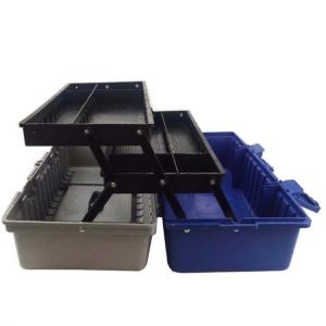 Three-layer plastic hardware toolbox multi-function large Home repair electrician box car storage case art tool box