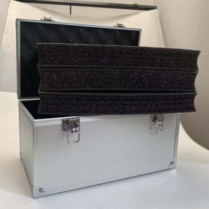 Aluminum alloy toolbox Suitcase Instrument box Equipment File Box safety equipment case with pre-cut sponge 300x170x160mm
