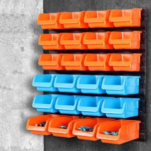 Wall-Mounted Storage box Tool Parts Garage Unit Shelving Hardware screw Tool Organize Box Components Plastic Tool Box