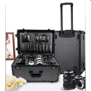 high quality Safety Protection Hand-pulled Toolbox Pull-rod box Large pulley suitcase Outdoor Photography Lamp holder package