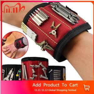 Strong Magnetic Wristband Portable Tool Bag For Holding Belt Screws Nails Nuts Bolts Drill Bits Electrician Repair Tool Kit