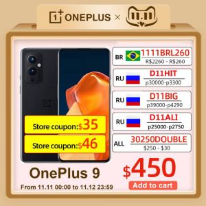 Global Rom OnePlus 9 5G Smartphone Snapdragon 888 Android 11 6.55'' 4500 mAh 120Hz Fluid AMOLED NFC Oneplus9 Mobile Phon