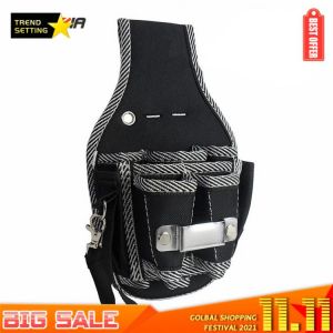 LAMEZIA 9 In 1 High Quality Tool Belt Utility Kit Holder 600D Nylon Fabric Toolkit Electrician Waist Pocket  Pouch Bag