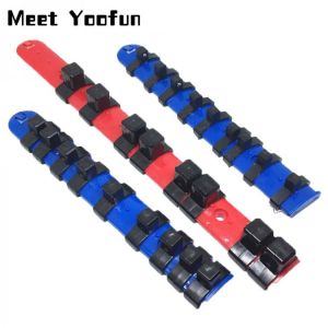 Storage Rack for Socket Tools Drive Rail Bracket Wall Holder Wrench 1/4" 3/8" 1/2" Straight Plastic Universal Sleev