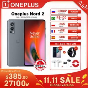 Global Version Oneplus Nord 2 5G Smartphone Octa Core Dimensity 1200-AI AMOLED 90Hz 65W Warp Charge 50 MP AI Rear Camera   NFC