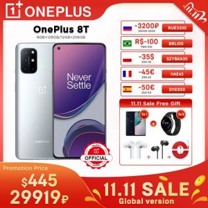Global Version OnePlus 8T 5G Smartphone Snapdragon 865 48MP Camera 120Hz AMOLED Fluid Screen 65W Fast Charging NFC Mobile Phone