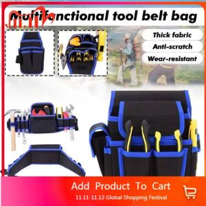 Electrician Tool Belt Bag Repair Bag Oxford Cloth Hardware Tool Pocket Multi-function Waist Pack Repair Tool Storage Bag