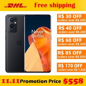 Global ROM New Original Oneplus 9 Pro 5G Cell Phone Snapdragon 888 6.7inch LTPO AMOLED 120Hz NFC 50MP +48MP+8MP+2MP Quad Cameras