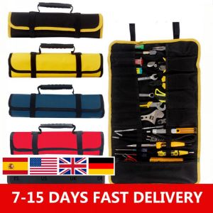 Multifunction Tool Bags Oxford Canvas Practical Carrying Chisel Electrician Handles Roller Bags Toolkit Instrument Case