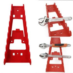 Plastic Wrench Organizer Tray Wall Mounted Tools Rack Multi-slot Spanner Holders Workshop Tools Support Garage Supplies Freeship
