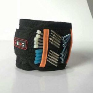 Super Magnetic Wrist Strap Pocket Wrist Suction Screw Nail Tool Oxford Fabric Breathable Mesh Pad 15 Magnets