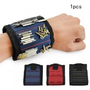 Portable Magnetic Wristband Tool Bag Magnet Electrician Wrist Tool Belt Screws Nails Drill Bits Bracelet For Repair Tool Bag