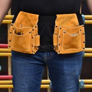 Electrician Waist Tool Belt Pouch Bag Screwdriver Kit Repair Tool Holder Leather