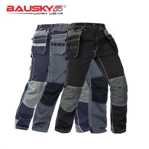 Men's work wear working pants Tool trouser Black work trousers men workwear free shipping