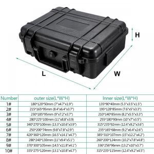 7 Sizes Waterproof Hard Carry Case Bag Tool Kits with Sponge Storage Box Safety Protector Organizer Hardware Toolbox