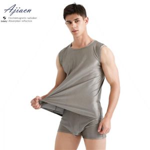 Electromagnetic radiation protective 100% silver fiber clothing Take care of your health EMF shielding close-fitting underwear