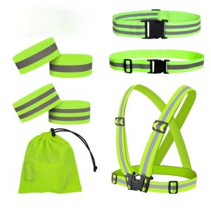 High-elasticity  Reflective Elastic Band Arm Guard Waist Protection Suit Reflective Clothing Vest Night Running Safety Vest