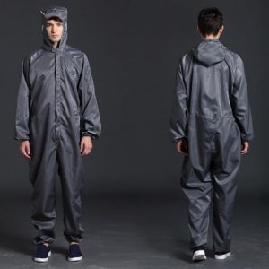 Unisex Sanitary Protection Jumpsuit Hazmat Zip Suit Cleanroom Garments Dust-proof Paint Static clothing Work Protection