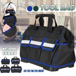 13/15/18/20 Inch Multi-Function Tool Bag 1680D Oxford Cloth Electrician Bag Multi-Pocket Waterproof Anti-Fall Storage Bag
