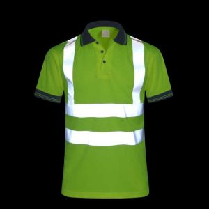 Quick Dry Safety Clothing Night Work T-shirt Reflective Tops Workwear Dry Fit T Shirt Vest Breathable Work Safety Clothes