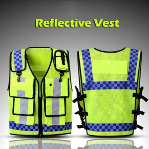 100% Security Patrol Vest Hi Viz Yellow Industry Door Staff Workwear Safety Clothing High Visibility Night Reflective Safe Vest