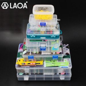 LAOA Screw Storage Box Transparent Plastic Boxes Small Parts Storage Box Household collection box