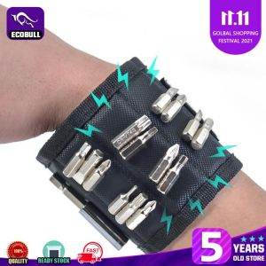 Polyester Magnetic Wristband 6pcs Strong Magnets Portable Bag Electrician Tool Bag Screws Drill Holder Repair Tool Belt
