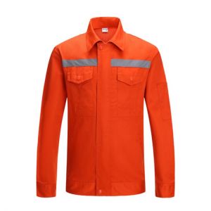 Orange Long Sleeve Work Shirt With Hi Vis Tapes Work Clothes Workwear Men