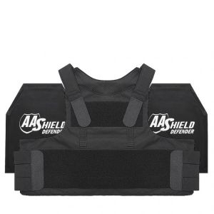 AA Shield Tactical Ballistic Concealable Balcs Vest Soft Armor Carrier Lvl NIJ IIIA Teijin Plates Bullet Proof Carrier Black M/L