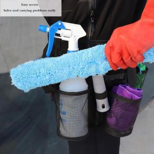 Multifunctional Belt Bag Portable Cleaning Tool Belt with Pockets Adjustable Gardening Tool Organizer