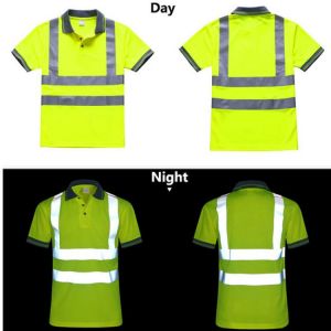 Night Work Reflective Safety Shirt Clothing Quick drying Short sleeved T-shirt Protective Clothes for Construction Workwear